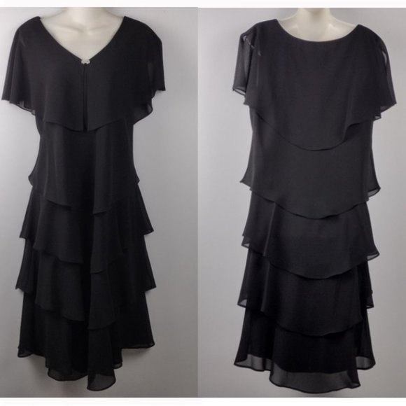 Patra Dresses & Skirts - Tiered Capelet Dress